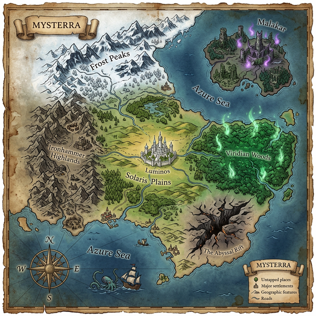 World Map of Mysterra